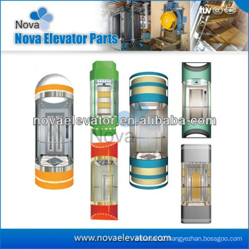 Machine Room Elevator Cabins, Luxury Residential Observation Elevator Cabin